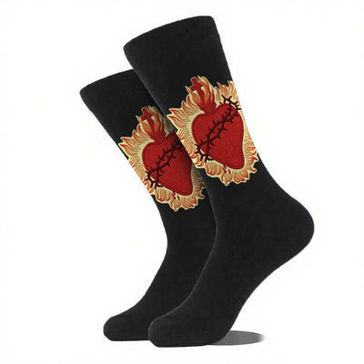 Christianartworkshop Sacred Heart Faith Unisex Socks Radiating Love and Spiritual Protection