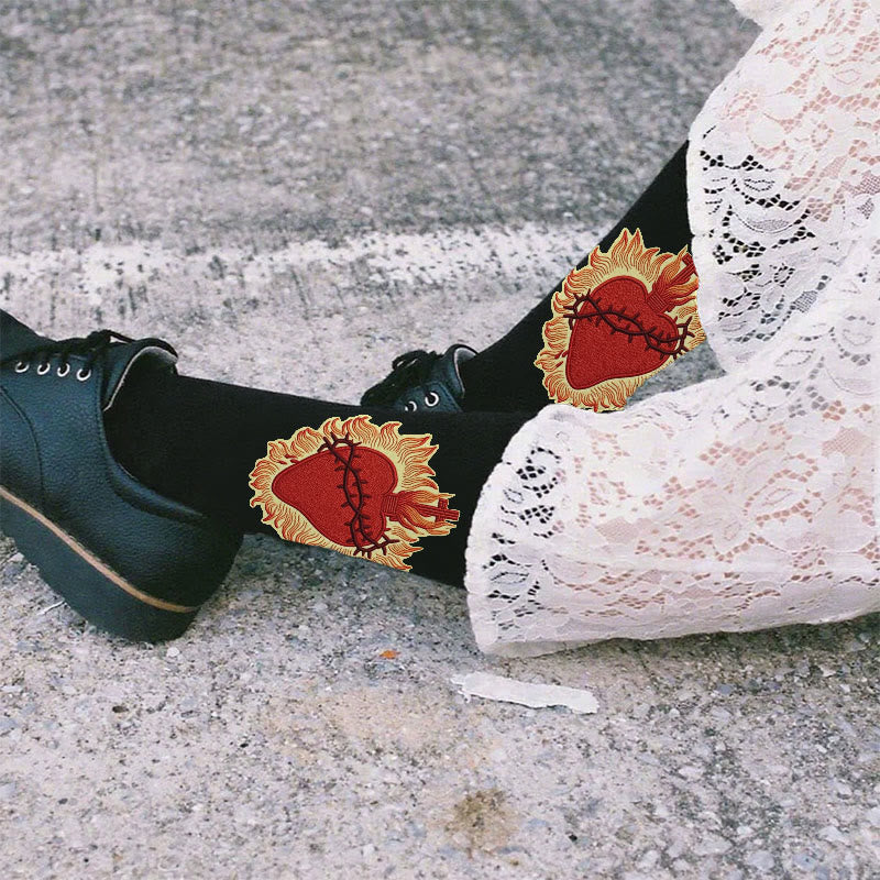 Christianartworkshop Sacred Heart Faith Unisex Socks Radiating Love and Spiritual Protection