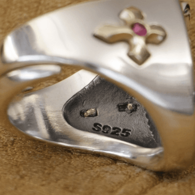 Christianartworkshop Virgin Mary Oval Ring in 925 Silver Divine Protection and Prayer