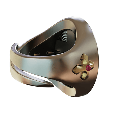 Christianartworkshop Sacred Heart Jesus Ring in 925 Silver: Symbol of Love and Sacrifice