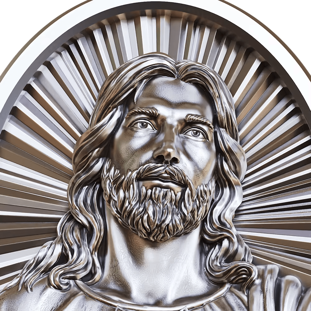 Christianartworkshop Sacred Heart Jesus Ring in 925 Silver: Symbol of Love and Sacrifice