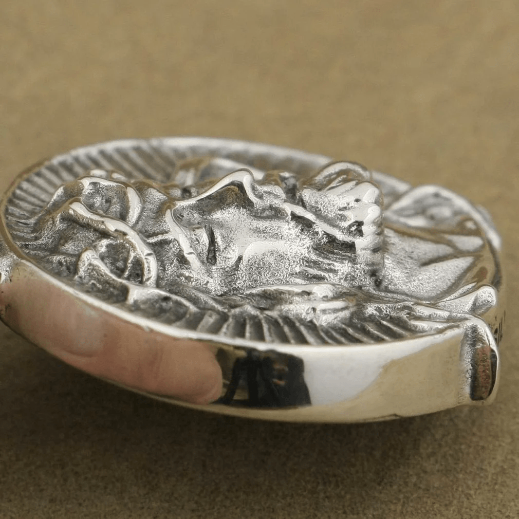 Christianartworkshop 925 Sterling Silver Jesus Crown of Thorns Sacred Necklace