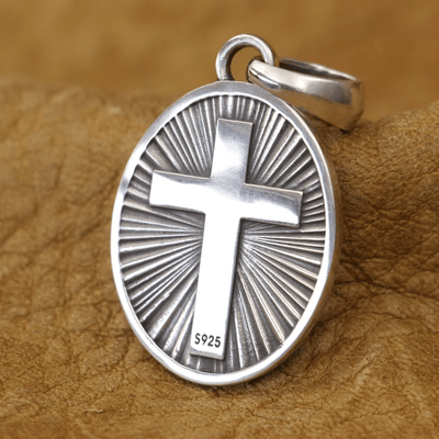 Christianartworkshop Divine Radiance Jesus Sacred Heart Necklace Crafted in Sterling Silver