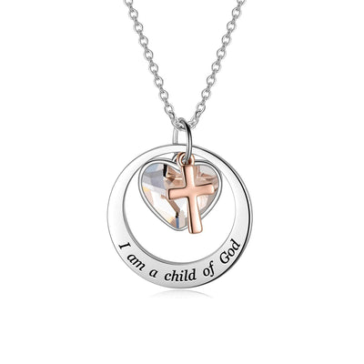 Christianartworkshop Delicate Mustard Seed Necklace with Cross and Scripture Message