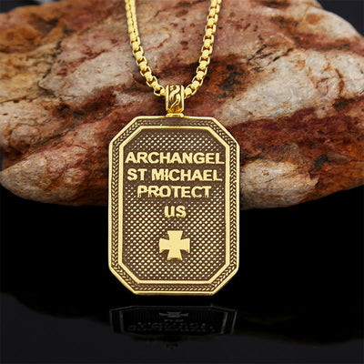 FREE Today: Classic Style St. Michael the Archangel Protection Stainless Steel Pendant Necklace