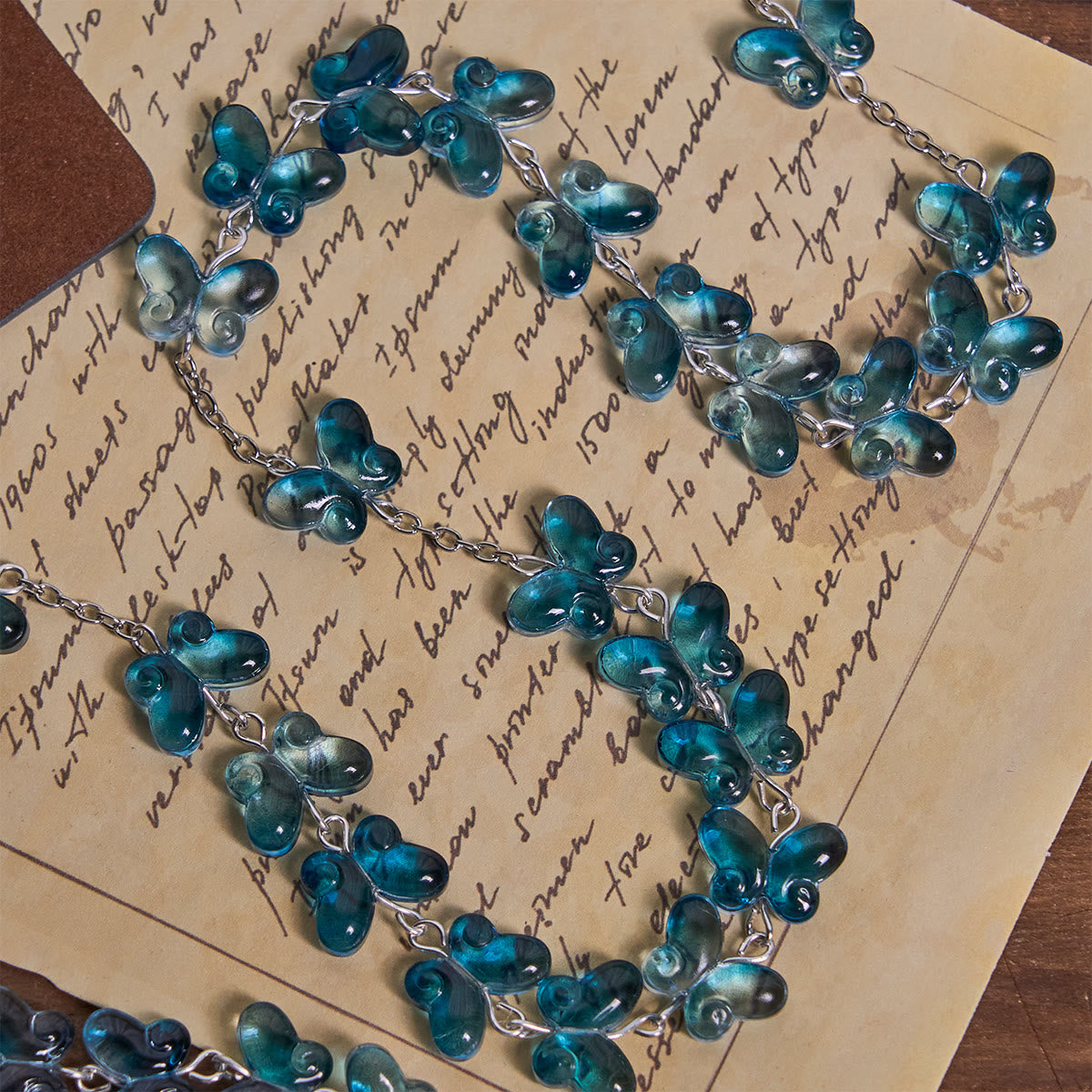 Christianartworkshop Wings of Devotion Shimmering Blue Butterfly Prayer Bracelet, Animal Rosary