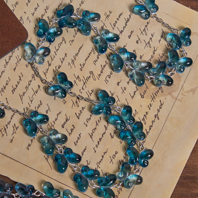 Christianartworkshop Wings of Devotion Shimmering Blue Butterfly Prayer Bracelet, Animal Rosary