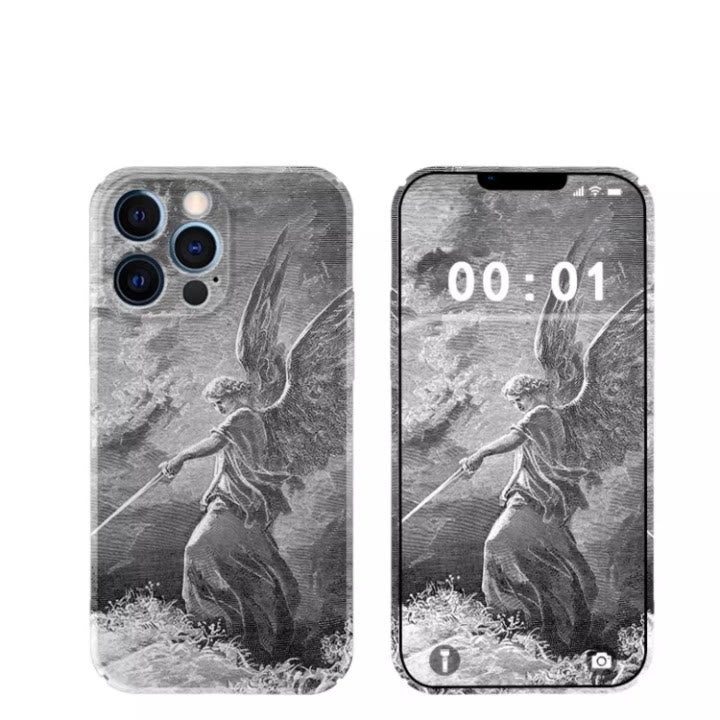 Christianartworkshop Guardian Archangel St. Michael Phone Case: Inspiring Biblical Scene