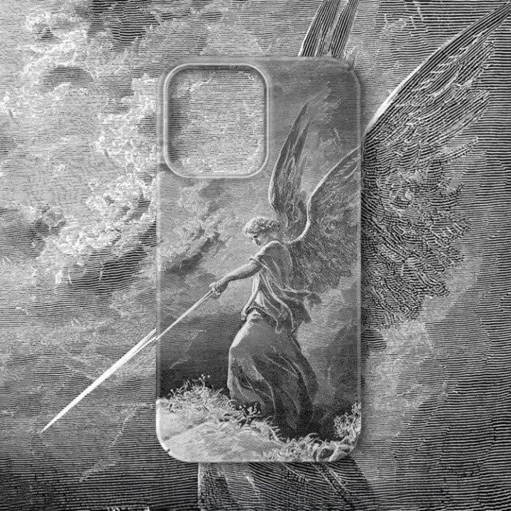 Christianartworkshop Guardian Archangel St. Michael Phone Case: Inspiring Biblical Scene