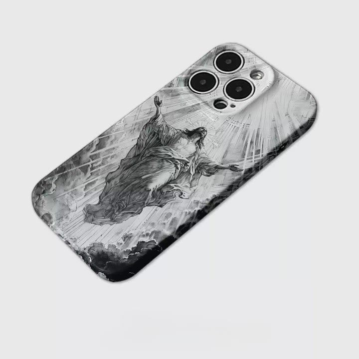 Christianartworkshop Heaven's Radiance Ascension of Christ Phone Case: Symbol of Eternal Hope