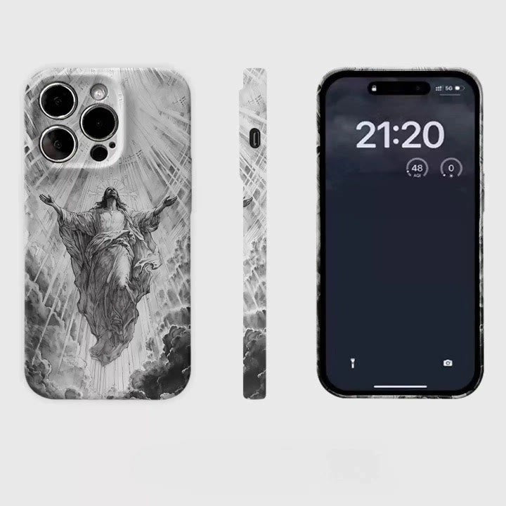 Christianartworkshop Heaven's Radiance Ascension of Christ Phone Case: Symbol of Eternal Hope