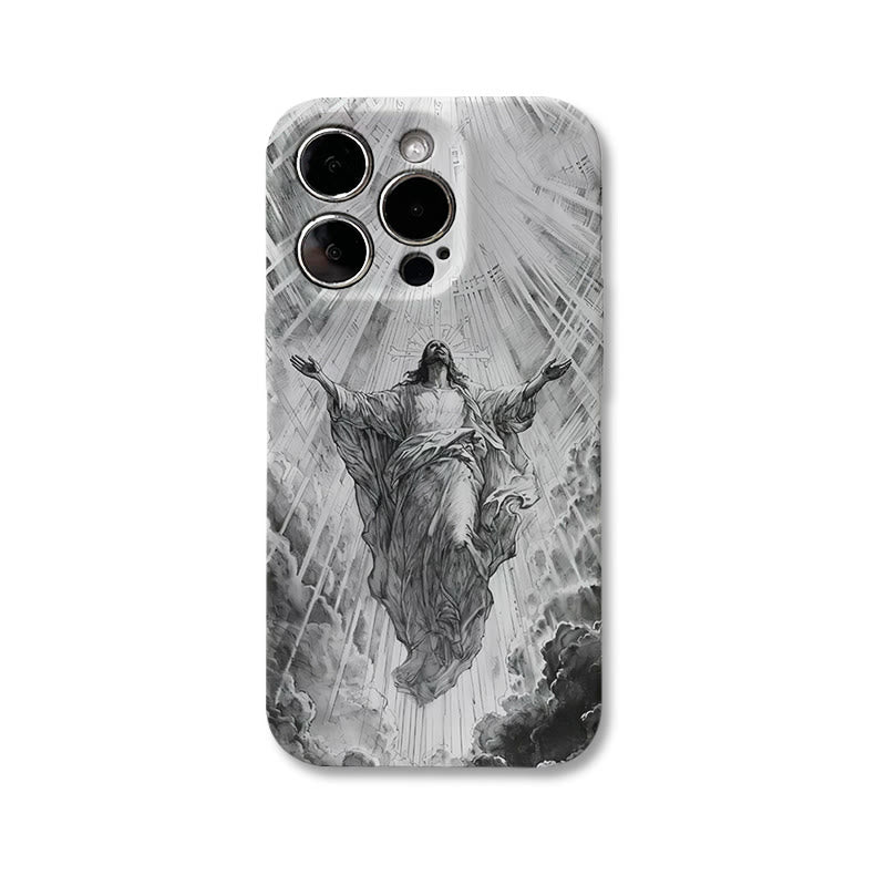 Christianartworkshop Heaven's Radiance Ascension of Christ Phone Case: Symbol of Eternal Hope