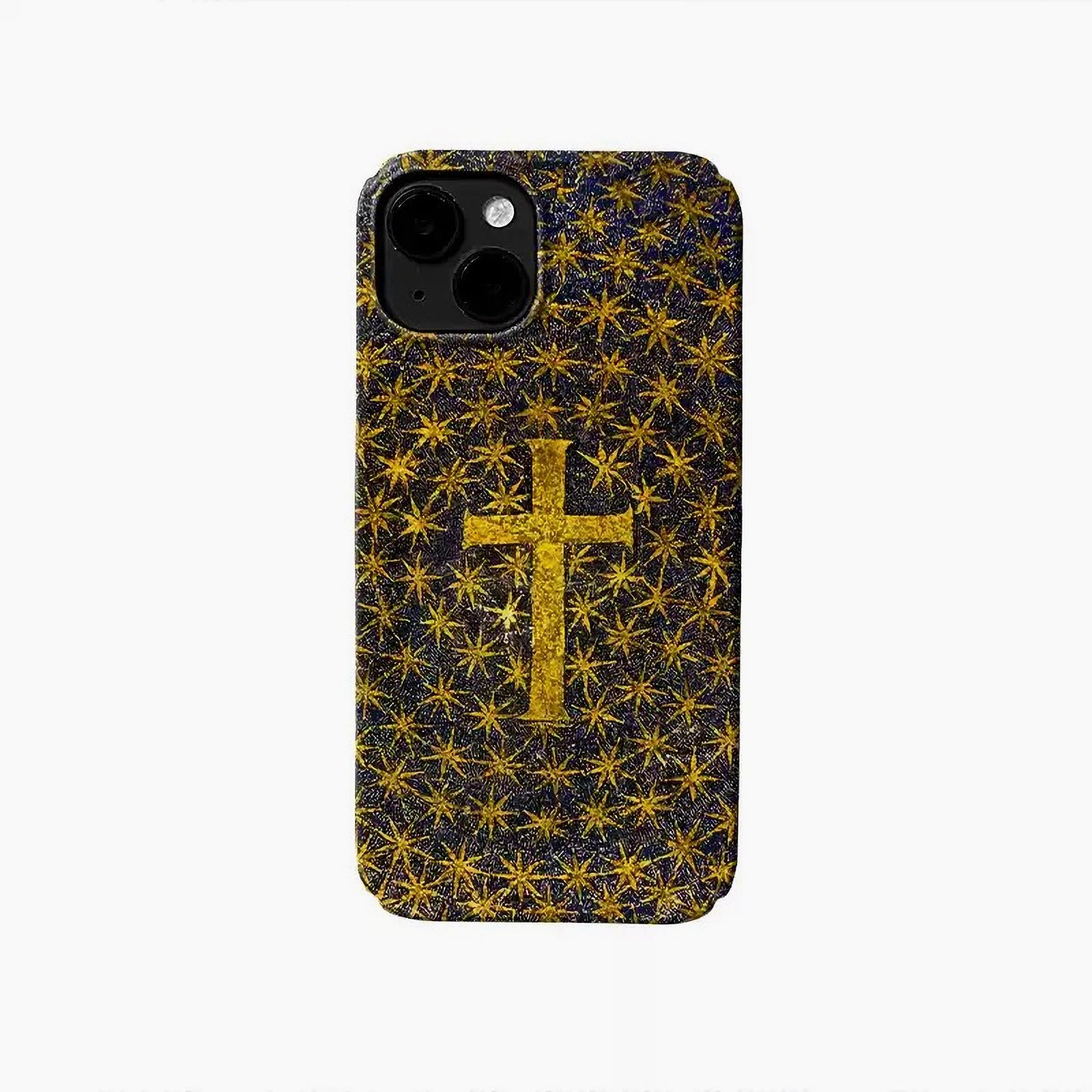 Christianartworkshop Faith & Light Golden Cross Phone Case: Shine in Your Hands