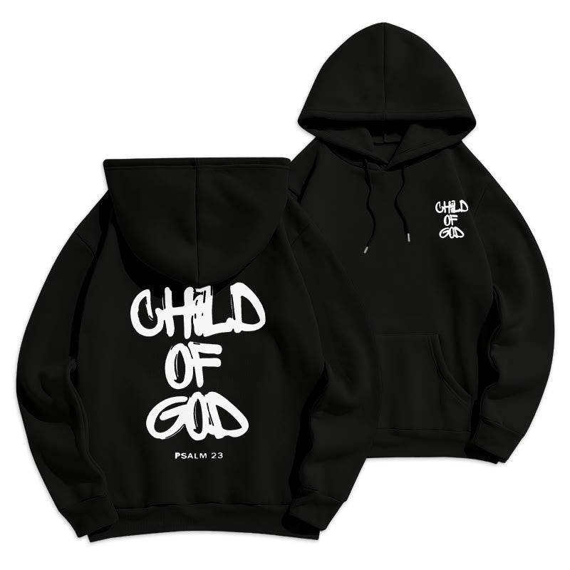Christianartworkshop Faith Graffiti Child of God Fleece Lined Polyester Hoodie