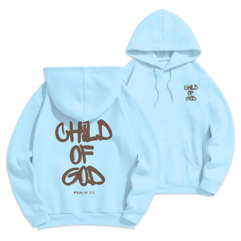 Christianartworkshop Faith Graffiti Child of God Fleece Lined Polyester Hoodie