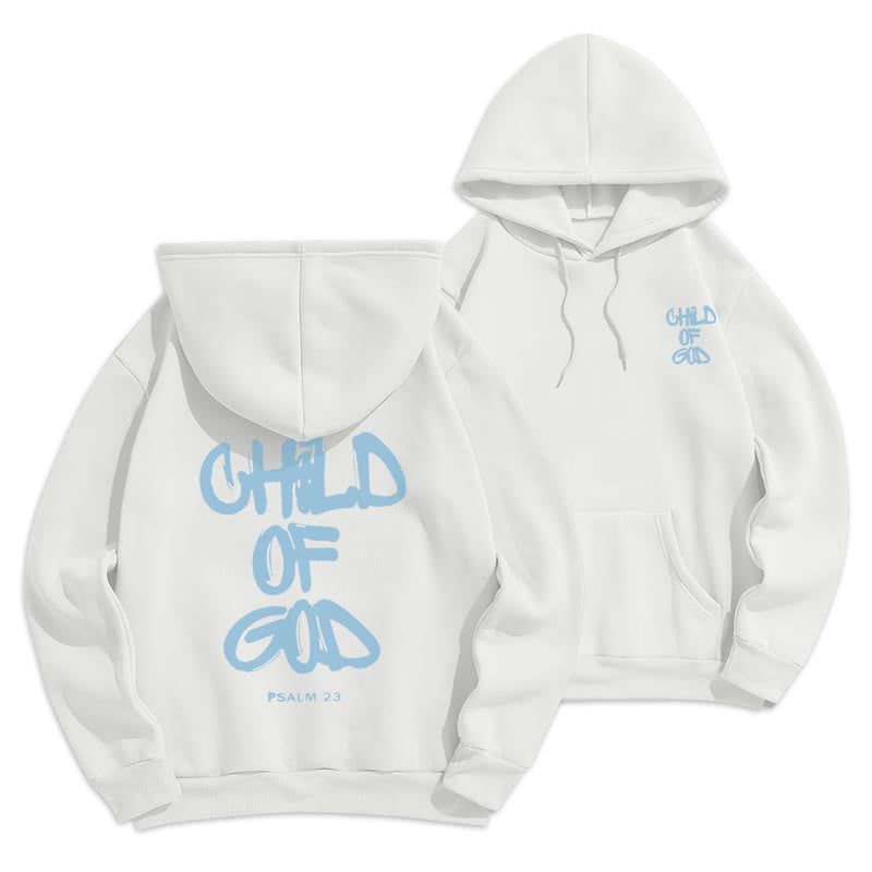 Christianartworkshop Faith Graffiti Child of God Fleece Lined Polyester Hoodie