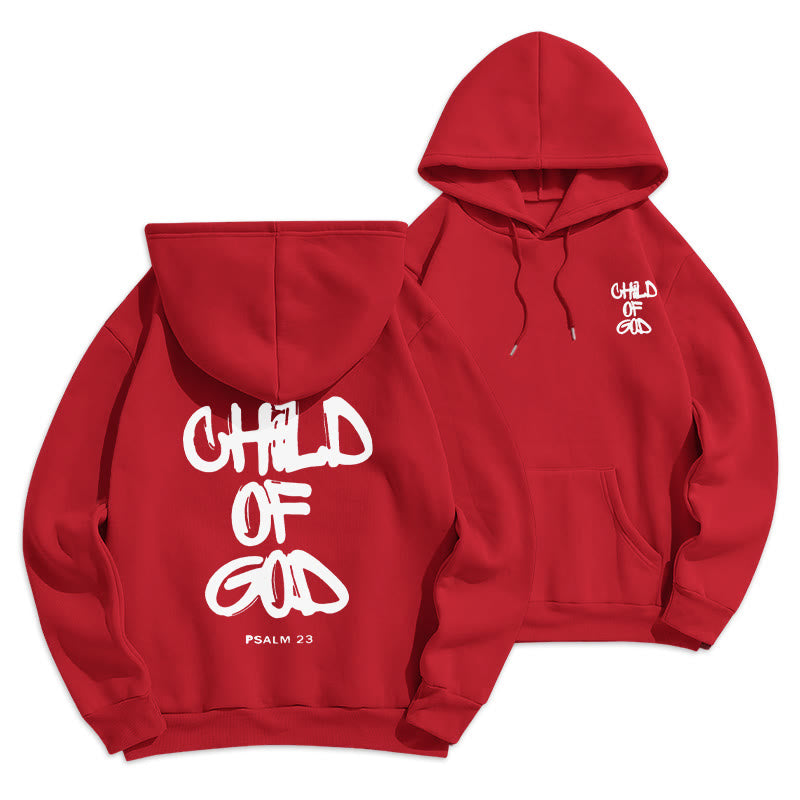 Christianartworkshop Faith Graffiti Child of God Fleece Lined Polyester Hoodie