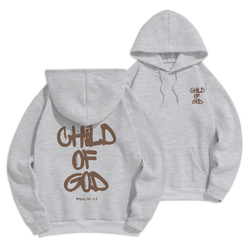 Christianartworkshop Faith Graffiti Child of God Fleece Lined Polyester Hoodie