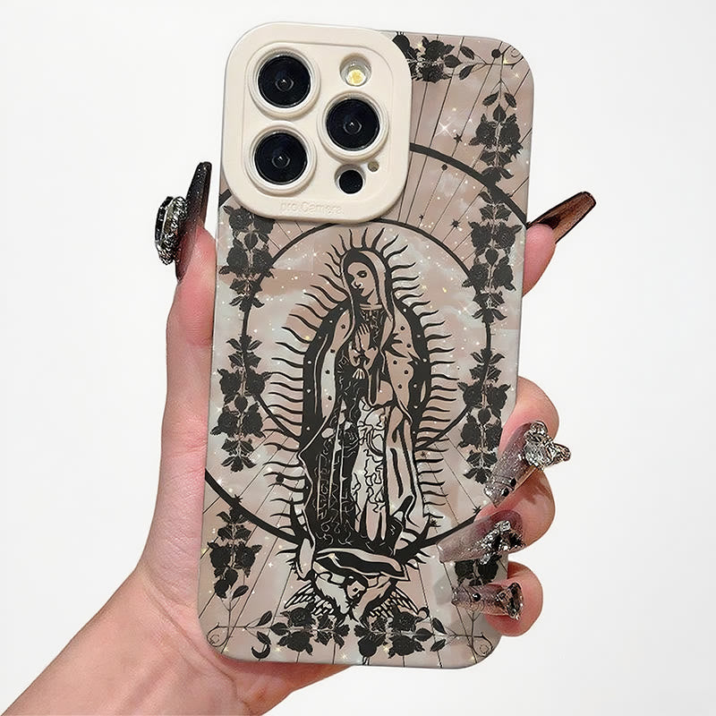 Christianartworkshop Elegant Shining Faith Virgin Mary Phone Case: Catholic Devotion Gift