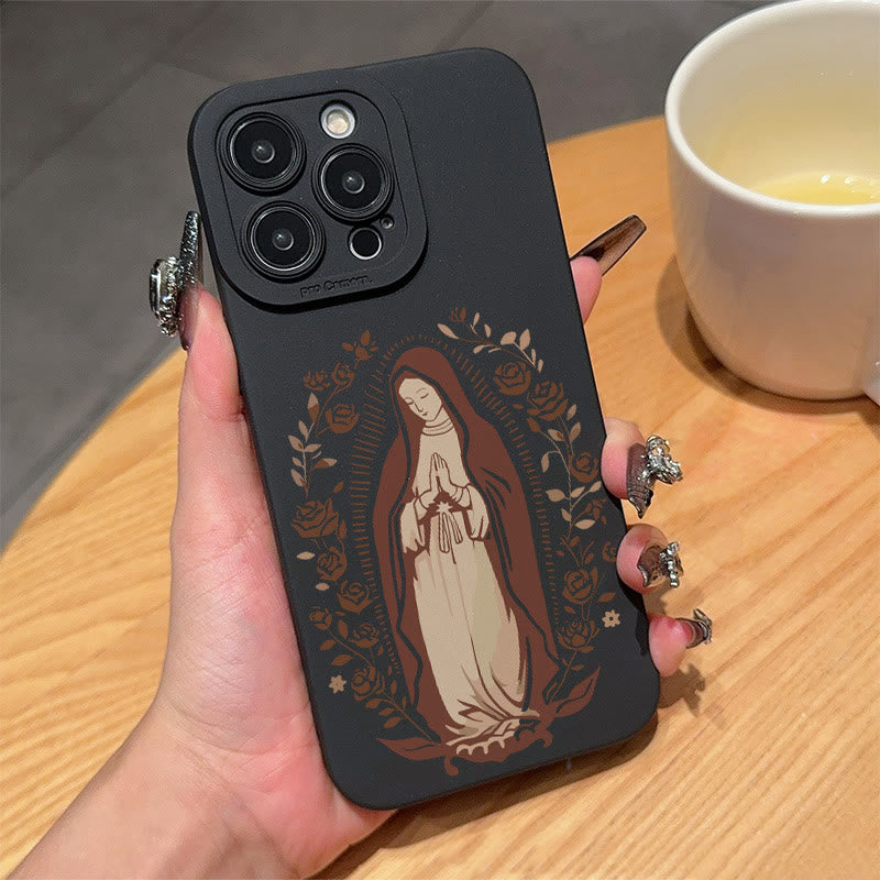 Christianartworkshop Elegant Shining Faith Virgin Mary Phone Case: Catholic Devotion Gift