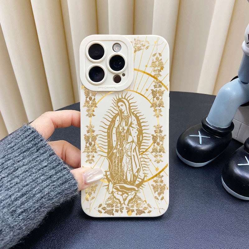 Christianartworkshop Elegant Shining Faith Virgin Mary Phone Case: Catholic Devotion Gift