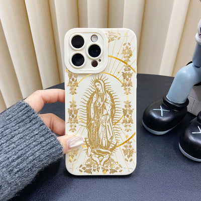 Christianartworkshop Elegant Shining Faith Virgin Mary Phone Case: Catholic Devotion Gift