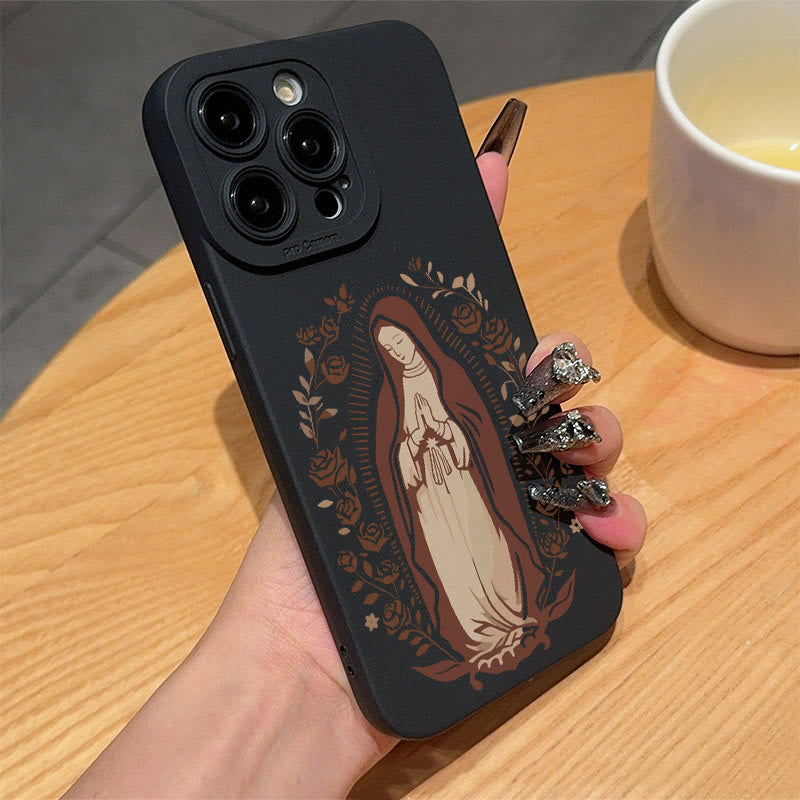 Christianartworkshop Elegant Shining Faith Virgin Mary Phone Case: Catholic Devotion Gift