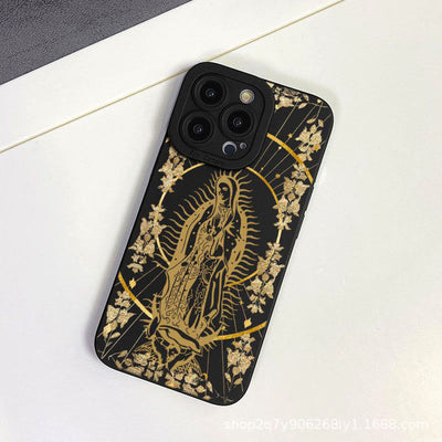 Christianartworkshop Elegant Shining Faith Virgin Mary Phone Case: Catholic Devotion Gift