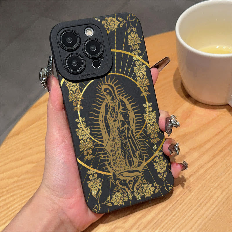 Christianartworkshop Elegant Shining Faith Virgin Mary Phone Case: Catholic Devotion Gift