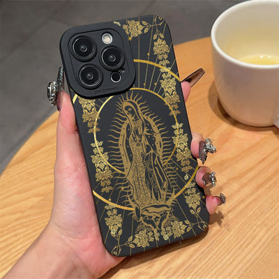 Christianartworkshop Elegant Shining Faith Virgin Mary Phone Case: Catholic Devotion Gift