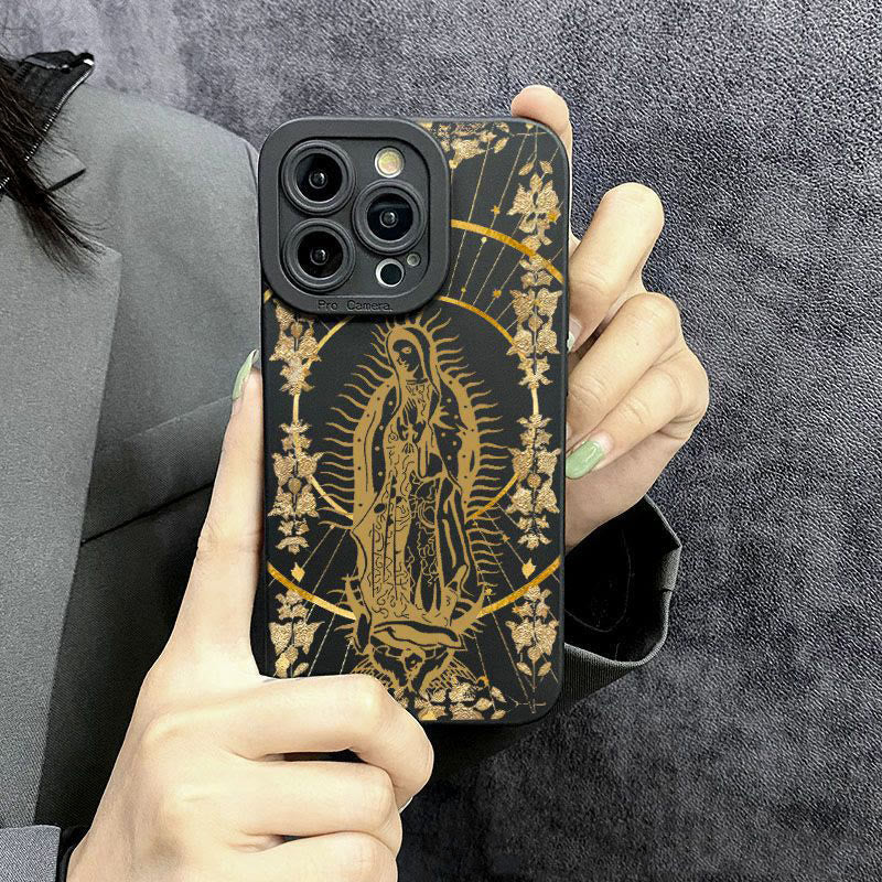 Christianartworkshop Elegant Shining Faith Virgin Mary Phone Case: Catholic Devotion Gift