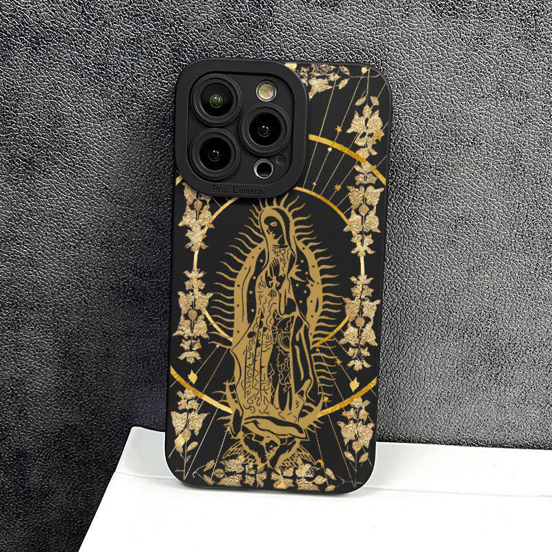 Christianartworkshop Elegant Shining Faith Virgin Mary Phone Case: Catholic Devotion Gift