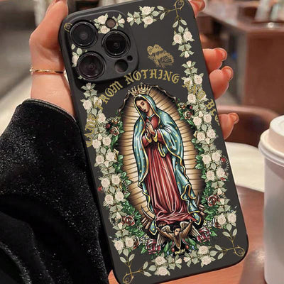 Christianartworkshop Virgin Mary Surrounded by White Roses Spiritual Phone Case