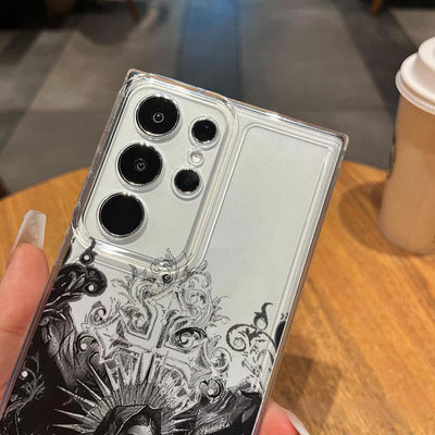 Christianartworkshop Gothic Style Sacred Virgin Mary Phone Case Compatible with Samsung Galaxy