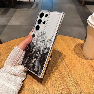 Christianartworkshop Gothic Style Sacred Virgin Mary Phone Case Compatible with Samsung Galaxy