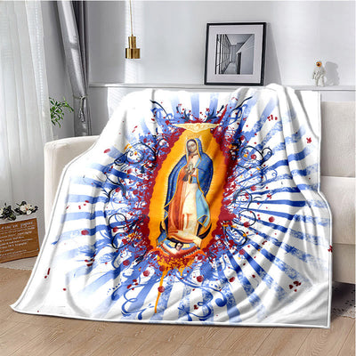Christianartworkshop Virgin of Guadalupe Religiou Flannel Blanket: Spiritual Comfort for Home