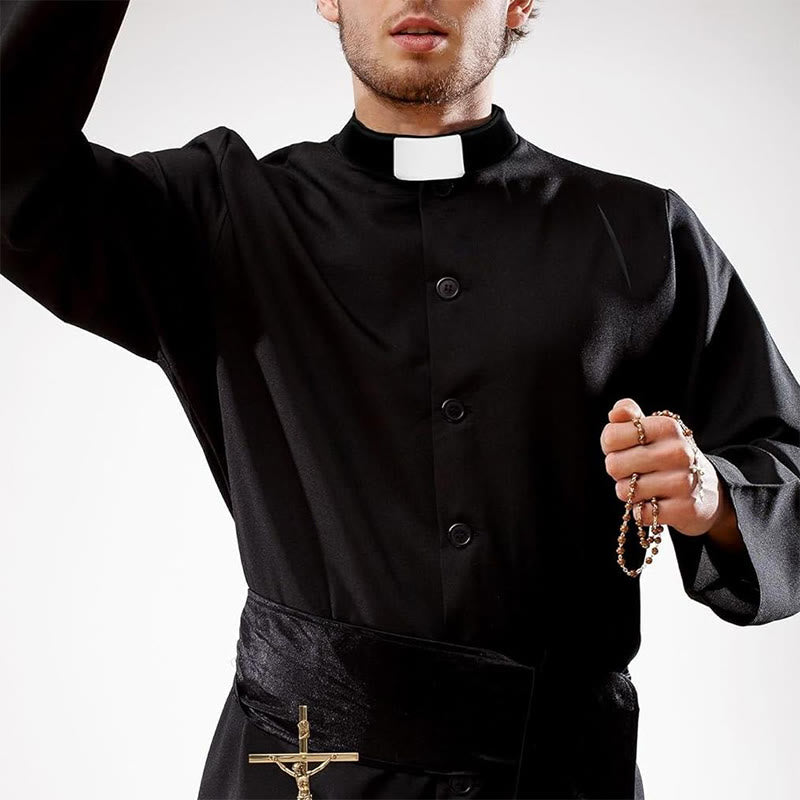 Christianartworkshop Unisex Soft Comfortable Clergy Tab Collar with Insert for Various Activities