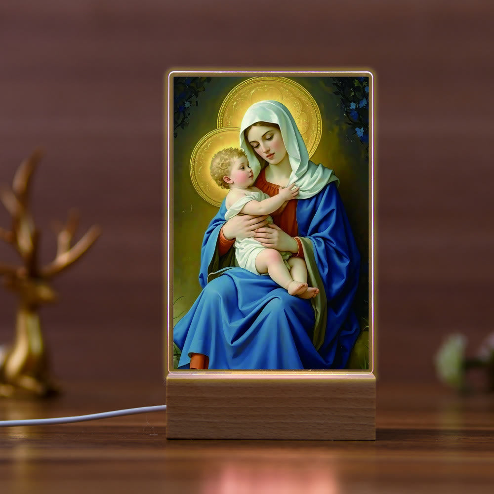 Christianartworkshop Jesus & Mary Religious Night Light: Inherit Blessed Spiritual Legacy