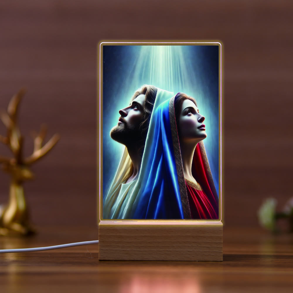 Christianartworkshop Jesus & Mary Religious Night Light: Inherit Blessed Spiritual Legacy