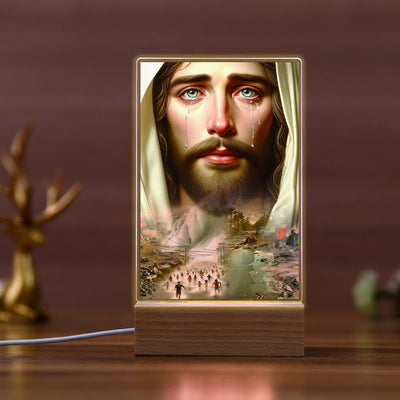 Christianartworkshop Religious Jesus Icon Healing Scene Night Light: Art & Natural Beauty