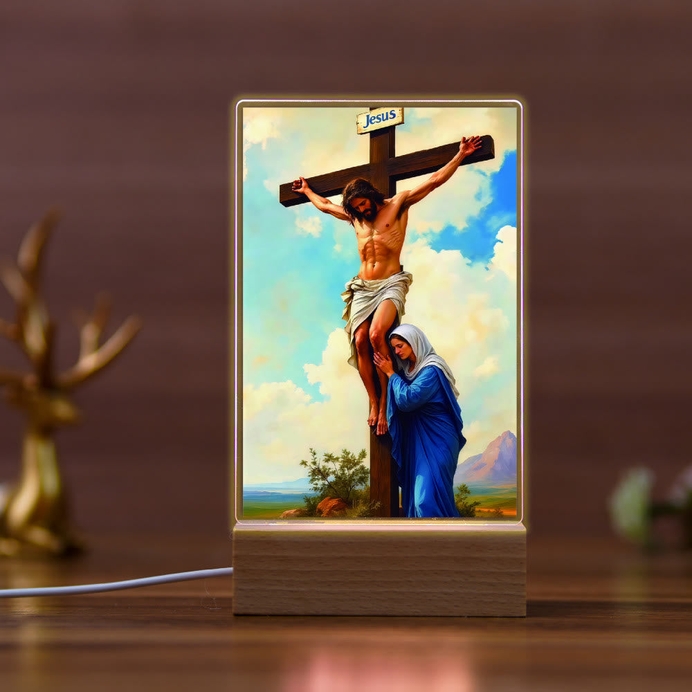 Christianartworkshop Religious Jesus Icon Healing Scene Night Light: Art & Natural Beauty