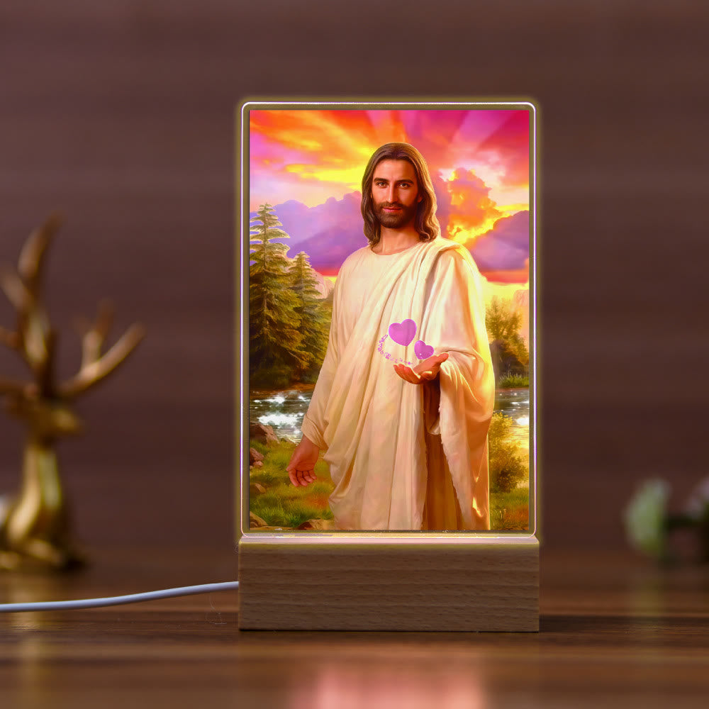 Christianartworkshop Religious Jesus Icon Healing Scene Night Light: Art & Natural Beauty