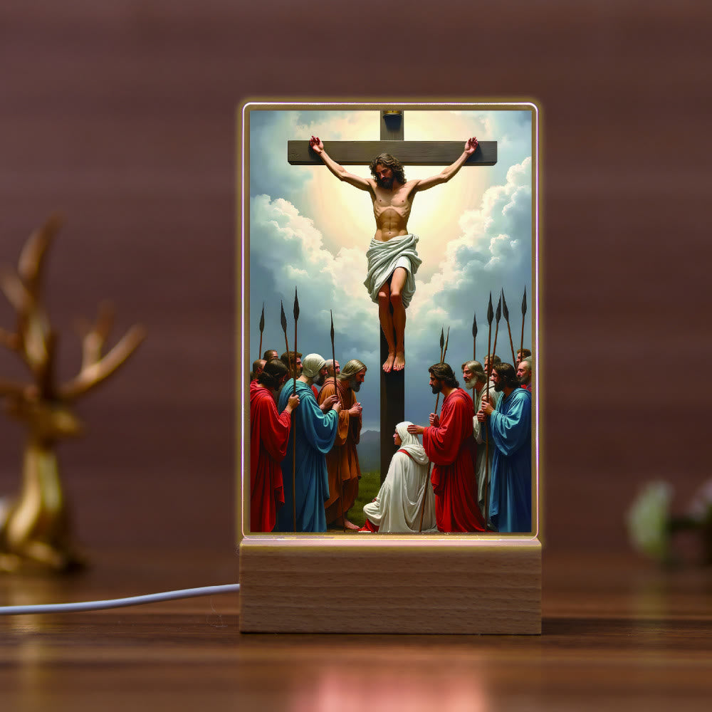 Christianartworkshop Religious Jesus Icon Healing Scene Night Light: Art & Natural Beauty