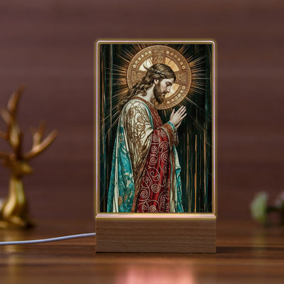 Christianartworkshop Religious Jesus Icon Healing Scene Night Light: Art & Natural Beauty