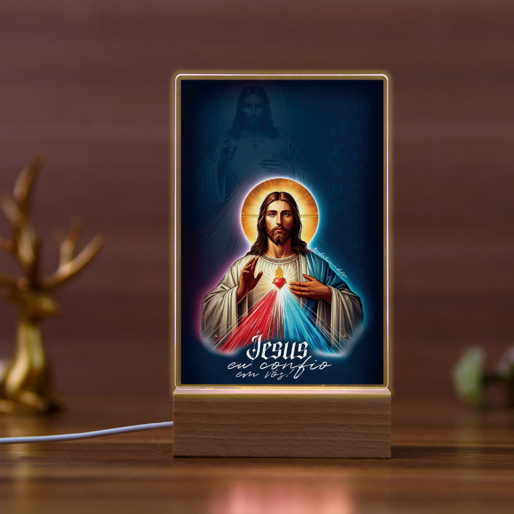 Christianartworkshop Religious Jesus Icon Healing Scene Night Light: Art & Natural Beauty