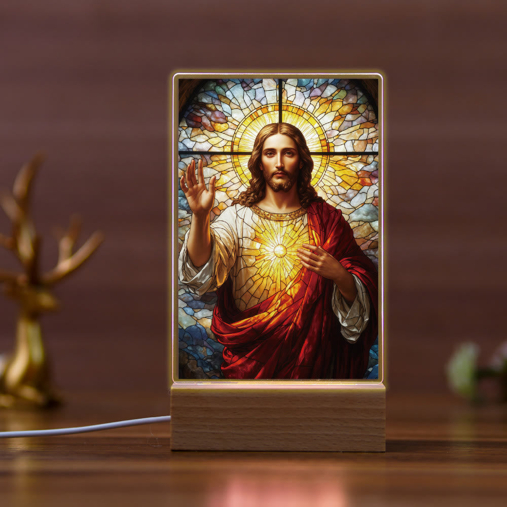 Christianartworkshop Religious Jesus Daily Affection Night Light: Warm Glow & Loving Message