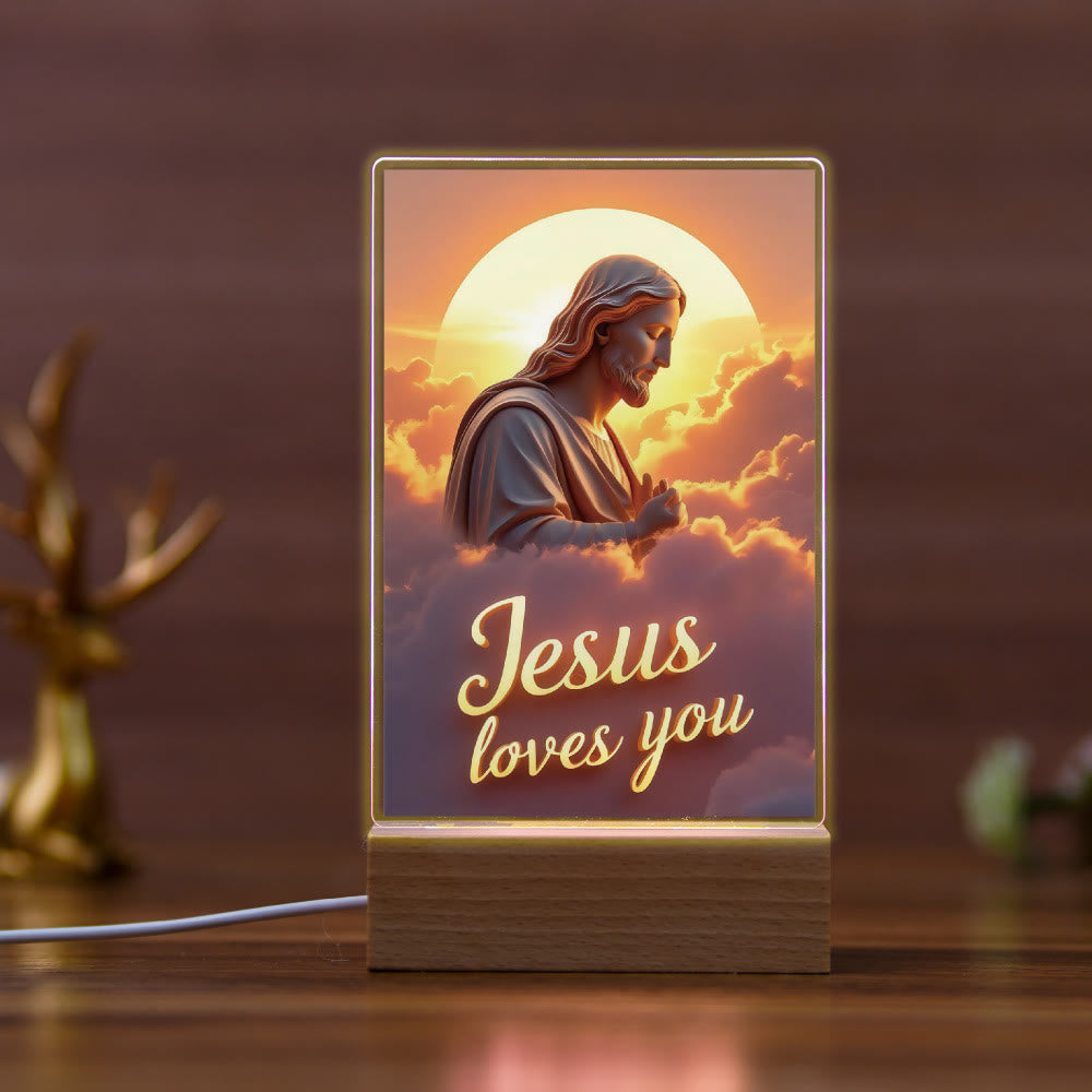 Christianartworkshop Religious Jesus Daily Affection Night Light: Warm Glow & Loving Message
