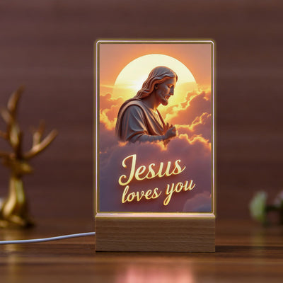 Christianartworkshop Religious Jesus Daily Affection Night Light: Warm Glow & Loving Message