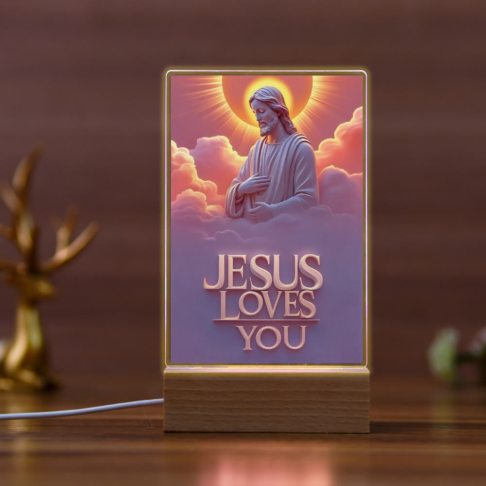 Christianartworkshop Religious Jesus Daily Affection Night Light: Warm Glow & Loving Message
