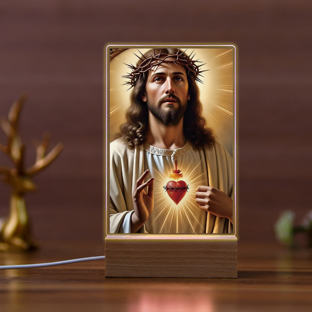 Christianartworkshop Religious Jesus Daily Affection Night Light: Warm Glow & Loving Message